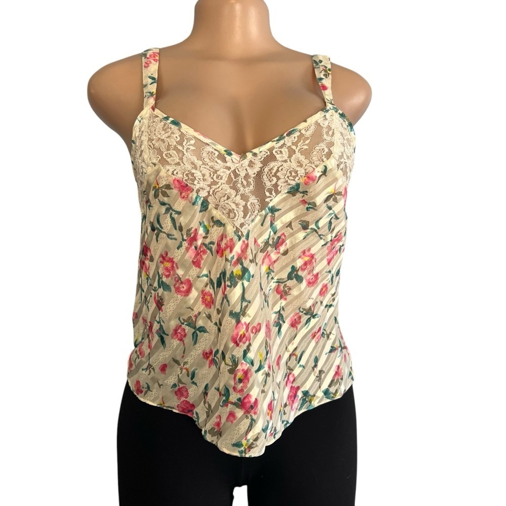 Victoria's Secret Vintage Gold Label Floral Cropped Cami